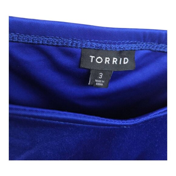 Torrid Scuba Strappy Peplum Top - Picture 6 of 11